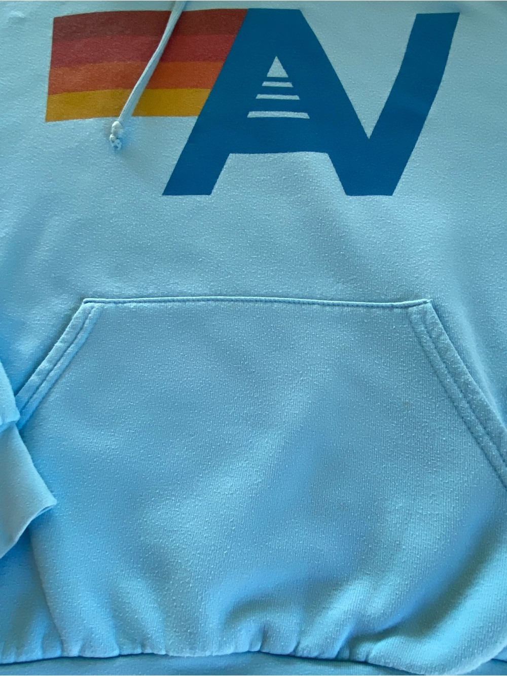 AVIATOR NATION Logo Hoodie in Light Blue 🌈 Unisex XS - Picture 10 of 17